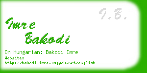 imre bakodi business card